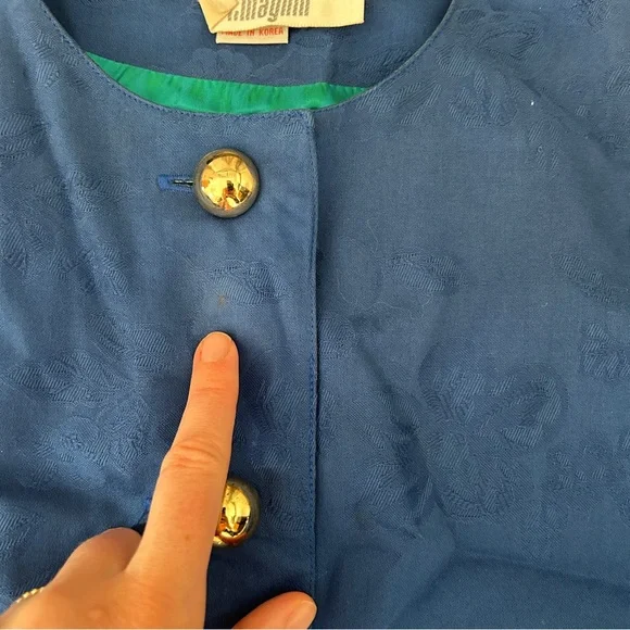 Vintage David Warren New York Gold Button Dress - Picture 3 of 6